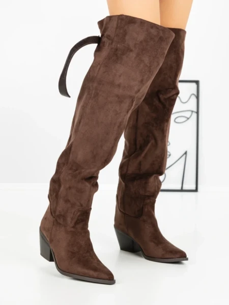 Cizme Dama cu Toc 52259 BROWN | GALLEVANI