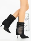 Botine cu Toc Subtire 2047 BLACK | SEASOND