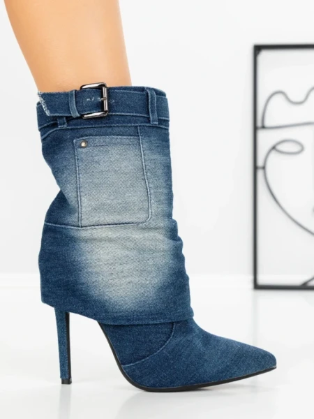 Botine cu Toc Subtire 2047 BLUE | SEASOND