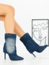 Botine cu Toc Subtire 2047 BLUE | SEASOND