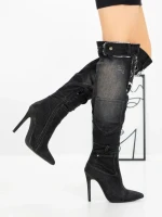 Cizme Dama cu Toc 1657 BLACK | SEASOND