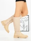 Cizme Dama cu talpa joasa 9155 BEIGE | CM