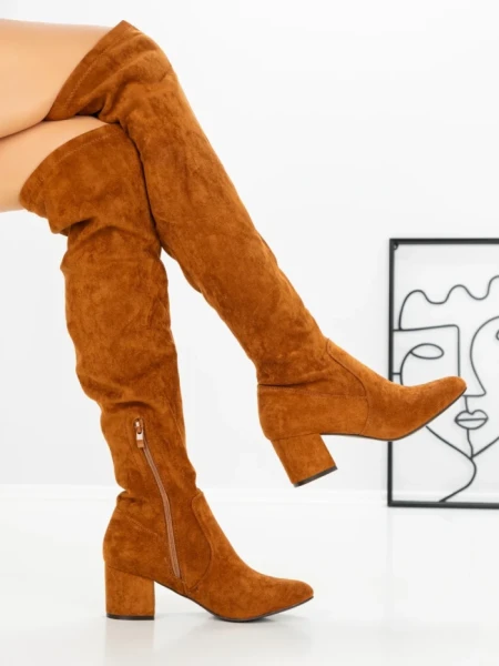 Cizme Dama cu Toc 9115 CAMEL | CM