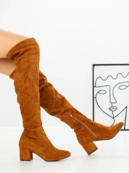 Cizme Dama cu Toc 9115 CAMEL | CM