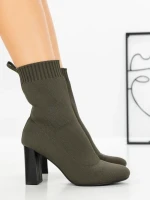 Botine cu Toc Gros 9076 GREEN | CM