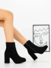 Botine cu Toc Gros 9131 BLACK | CM