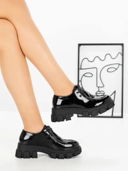 Pantofi Casual Dama 68278 BLACK PATENT | CM