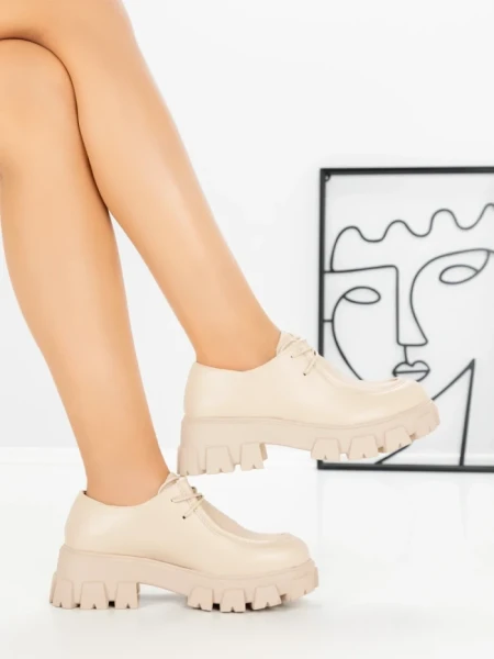 Pantofi Casual Dama 68278 BEIGE | CM