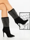 Botine cu Toc Subtire 1448 BLACK | SEASOND
