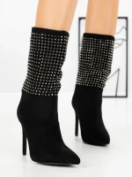 Botine cu Toc Subtire 1448 BLACK | SEASOND