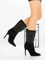 Botine cu Toc Subtire 1448 BLACK | SEASOND