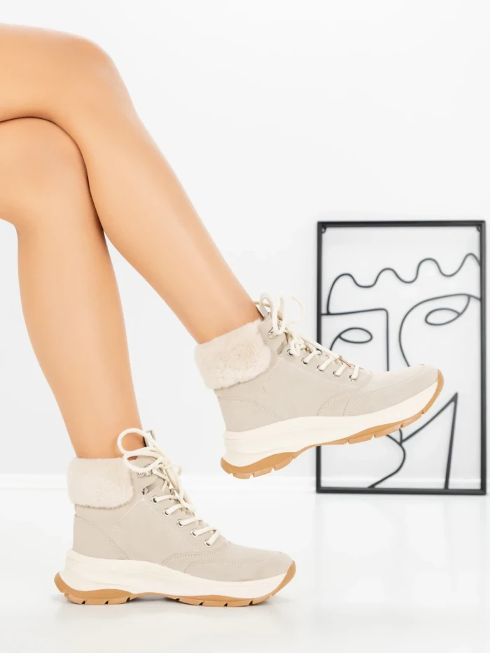 Ghete Dama cu Platforma 3015 BEIGE | SEASOND