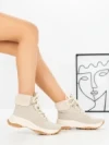 Ghete Dama cu Platforma 3015 BEIGE | SEASOND