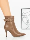 Botine cu Toc Subtire 1921 KHAKI | SEASOND