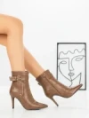 Botine cu Toc Subtire 1921 KHAKI | SEASOND