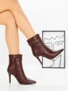 Botine cu Toc Subtire 1921 WINE | SEASOND