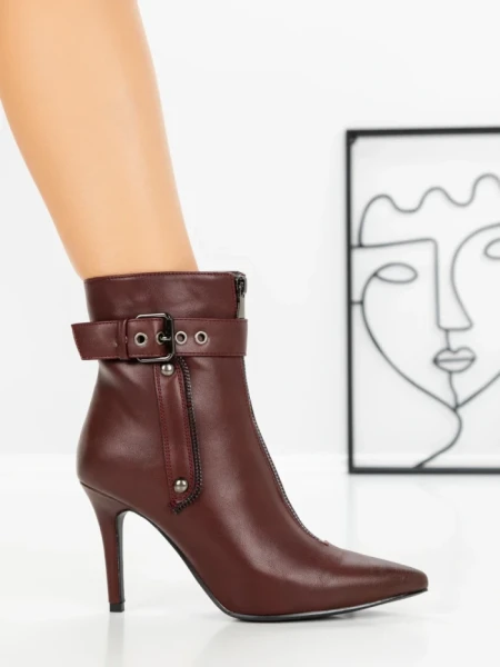 Botine cu Toc Subtire 1921 WINE | SEASOND