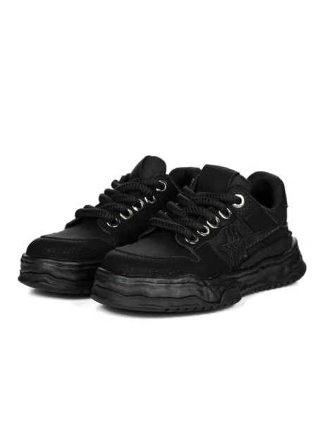 Pantofi Sport Barbati din piele naturala 8132X BLACK | ADVANCER