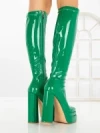 Cizme Dama cu Toc si Platforma C-261 GREEN | STEPHAN