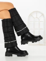 Cizme Dama cu talpa joasa C-284 BLACK | STEPHAN