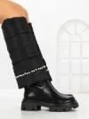 Cizme Dama cu talpa joasa C-284 BLACK | STEPHAN