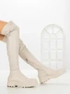 Cizme Dama cu talpa joasa C-201 BEIGE | STEPHAN