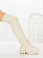Cizme Dama cu talpa joasa LQ-15 BEIGE | STEPHAN