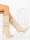 Botine cu Toc Subtire C-270 BEIGE | STEPHAN