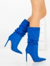 Botine cu Toc Subtire C-270 BLUE | STEPHAN