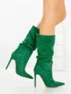 Botine cu Toc Subtire C-270 GREEN | STEPHAN
