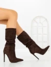 Botine cu Toc Subtire C-270 BROWN | STEPHAN