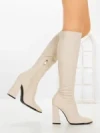 Cizme Dama cu Toc C-239 BEIGE | STEPHAN