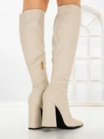 Cizme Dama cu Toc C-239 BEIGE | STEPHAN