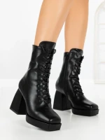 Botine cu Toc Gros JA-25 BLACK | STEPHAN