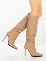 Cizme Dama cu Toc C-268 KHAKI | STEPHAN