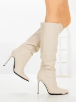 Cizme Dama cu Toc C-268 BEIGE | STEPHAN