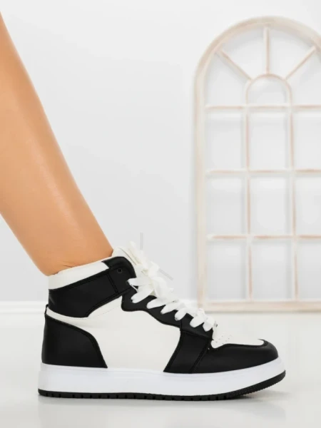 Sneakers Dama F005 WHITE-BLACK | COSTA SOL