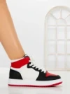 Sneakers Dama F005 BLACK-WHITE-RED | COSTA SOL