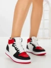 Sneakers Dama F005 BLACK-WHITE-RED | COSTA SOL