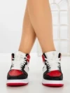 Sneakers Dama F005 BLACK-WHITE-RED | COSTA SOL