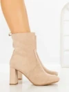 Botine cu Toc Gros 9063 TAUPE | CM