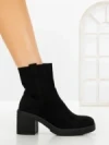 Botine cu Toc Gros 68263 BLACK | CM