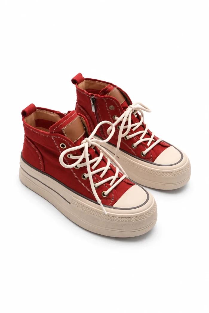Pantofi Sport Dama din piele naturala 65389-1 RED | ADVANCER