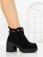 Botine cu Toc Gros YZ19-35 BLACK | H&D