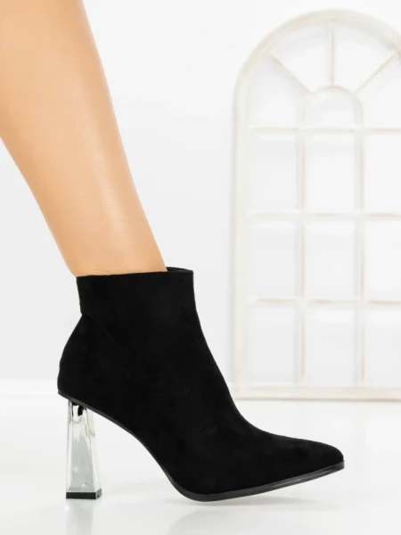 Botine cu Toc Gros YZ21-23 BLACK | H&D