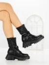 Ghete Dama cu Platforma YZ21-25 BLACK | H&D