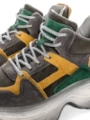 Pantofi Sport Dama din piele naturala HD7673 DARK GREEN-YELLOW | ADVANCER