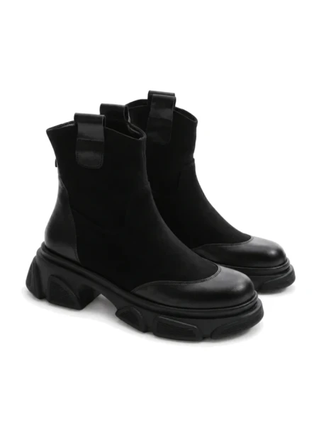 Ghete Dama din piele naturala 2202-1 BLACK | ADVANCER