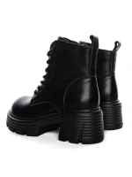 Ghete Dama din piele naturala 3007 BLACK | ADVANCER