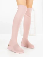 Cizme Dama cu Platforma YM-172 Roz | H&D » MeiShop.Ro
